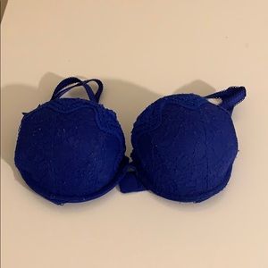 Super push up blue lace bra